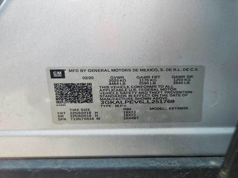 Продаж на аукціоні авто 2020 Gmc Terrain, vin: 3GKALPEV6LL251769, номер лоту: 48067276