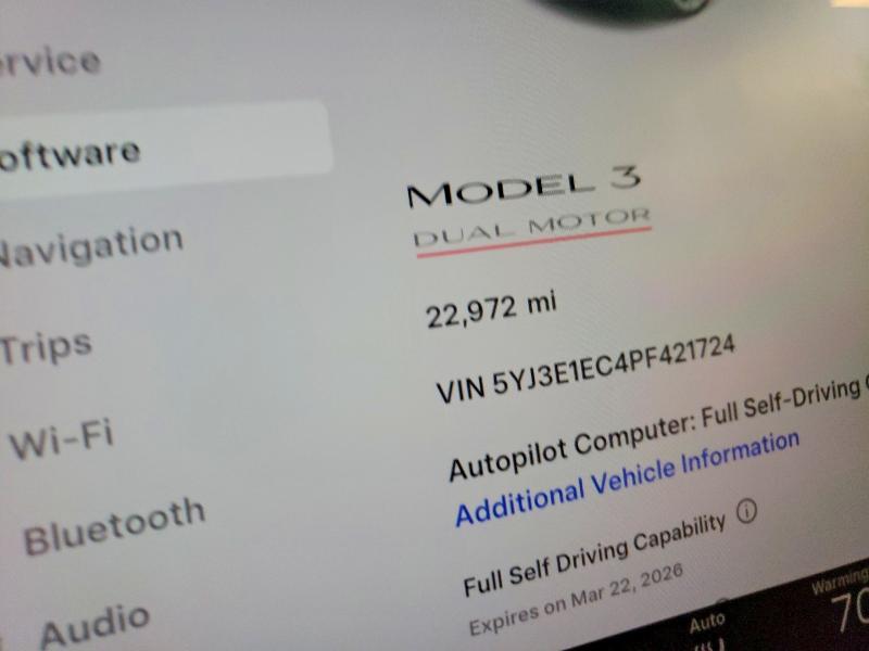 Продаж на аукціоні авто 2023 Tesla Model 3, vin: 5YJ3E1EC4PF421724, номер лоту: 46454246
