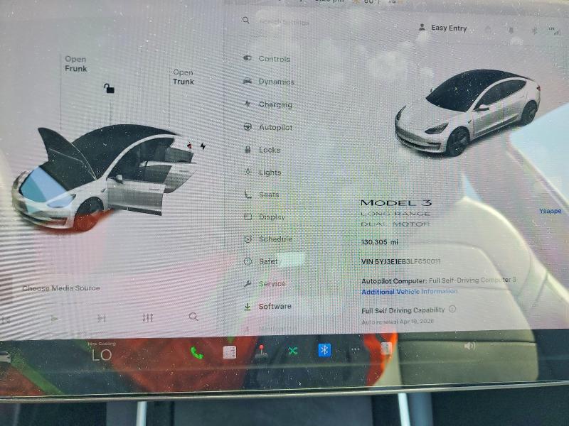 Aukcja sprzedaży 2020 Tesla Model 3, vin: 5YJ3E1EB3LF650011, numer aukcji: 47416326