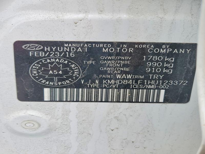 Aukcja sprzedaży 2017 Hyundai Elantra, vin: KMHD84LF1HU123372, numer aukcji: 47192976