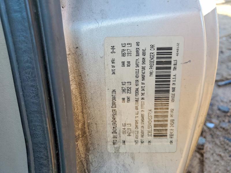 Aukcja sprzedaży 2005 Chrysler Sebring, vin: 1C3EL55R45N537714, numer aukcji: 45497756