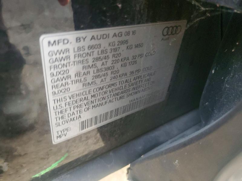 Продаж на аукціоні авто 2017 Audi Q7, vin: WA1VAAF75HD025827, номер лоту: 47557346