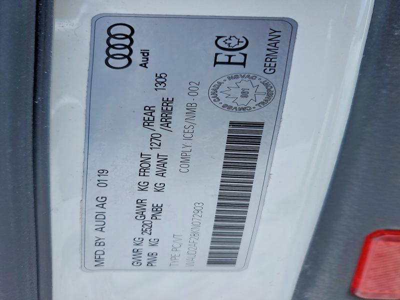 Aukcja sprzedaży 2019 Audi A6, vin: WAUD2AF28KN072903, numer aukcji: 45754136