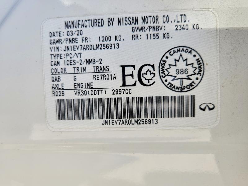 Aukcja sprzedaży 2020 Infiniti Q50, vin: JN1EV7AR0LM256913, numer aukcji: 48081146