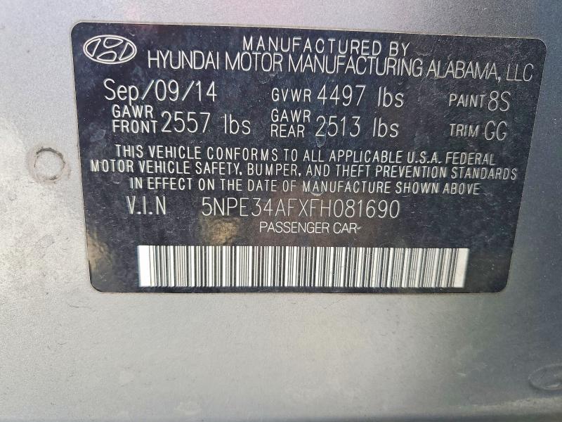 Продажа на аукционе авто 2015 Hyundai Sonata, vin: 5NPE34AFXFH081690, номер лота: 79821155