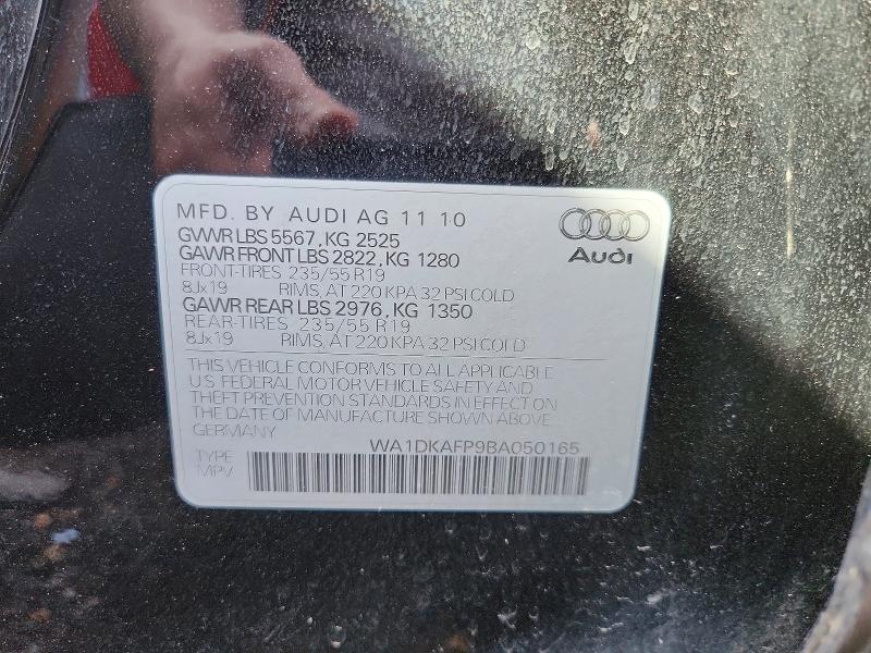 47333576 :رقم المزاد ، WA1DKAFP9BA050165 vin ، 2011 Audi Q5 مزاد بيع