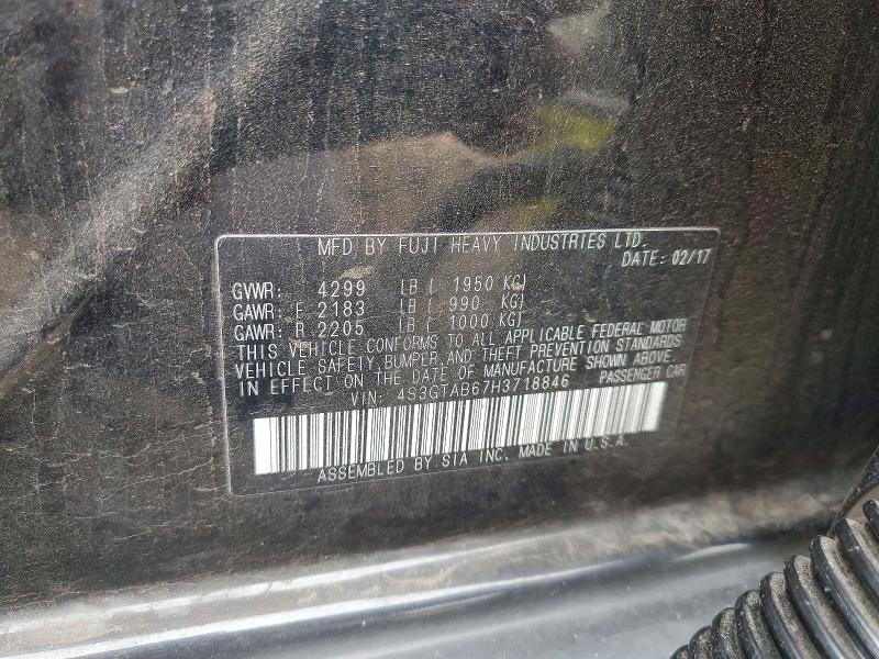 Aukcja sprzedaży 2017 Subaru Impreza, vin: 4S3GTAB67H3718846, numer aukcji: 78732225