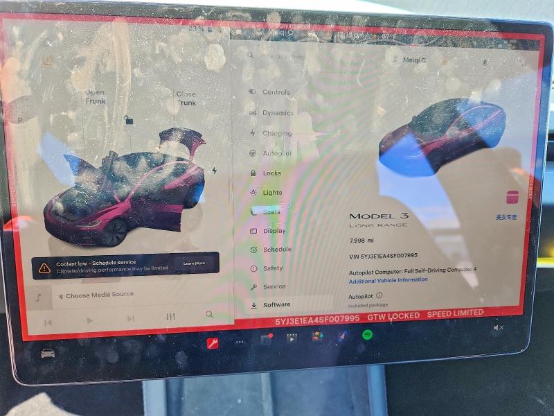 79599435 :رقم المزاد ، 5YJ3E1EA4SF007995 vin ، 2025 Tesla Model 3 مزاد بيع