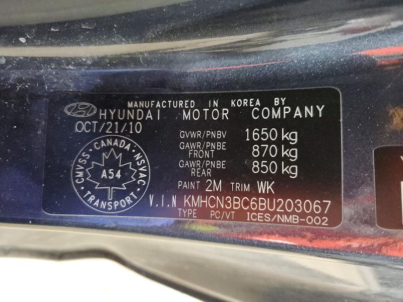 Aukcja sprzedaży 2011 Hyundai Accent, vin: KMHCN3BC6BU203067, numer aukcji: 47458716
