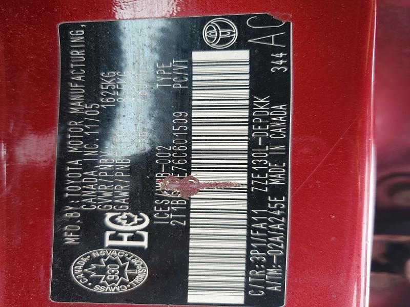 42063036 :رقم المزاد ، 2T1BR32E76C601509 vin ، 2006 Toyota Corolla مزاد بيع