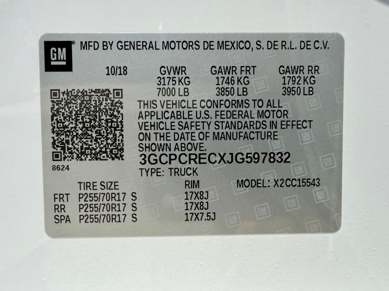 Aukcja sprzedaży 2018 Chevrolet Silverado, vin: 3GCPCRECXJG597832, numer aukcji: 47652686