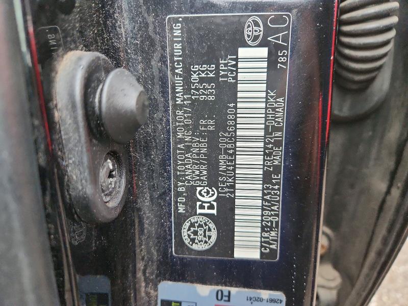 Aukcja sprzedaży 2011 Toyota Matrix, vin: 2T1KU4EE4BC568804, numer aukcji: 47100616