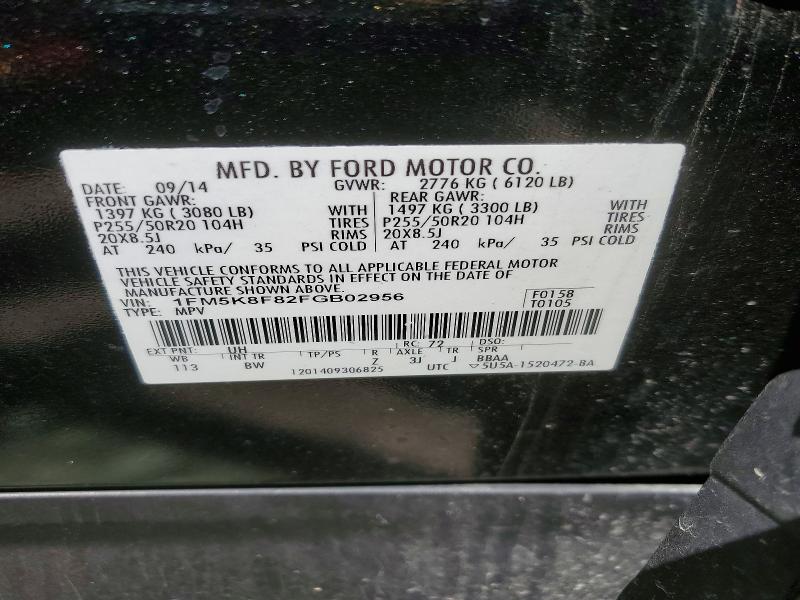 Aukcja sprzedaży 2015 Ford Explorer, vin: 1FM5K8F82FGB02956, numer aukcji: 46569556