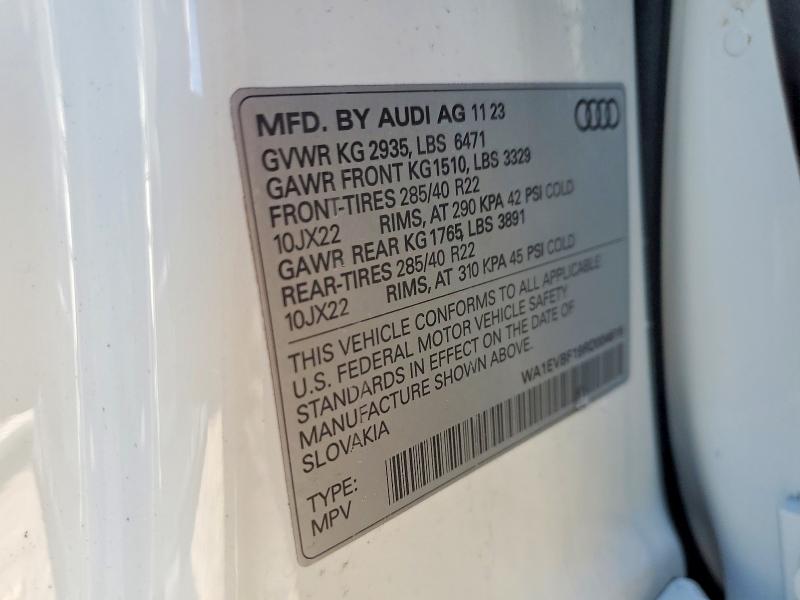 Продажа на аукционе авто 2024 Audi Q8, vin: WA1EVBF19RD004616, номер лота: 47016306