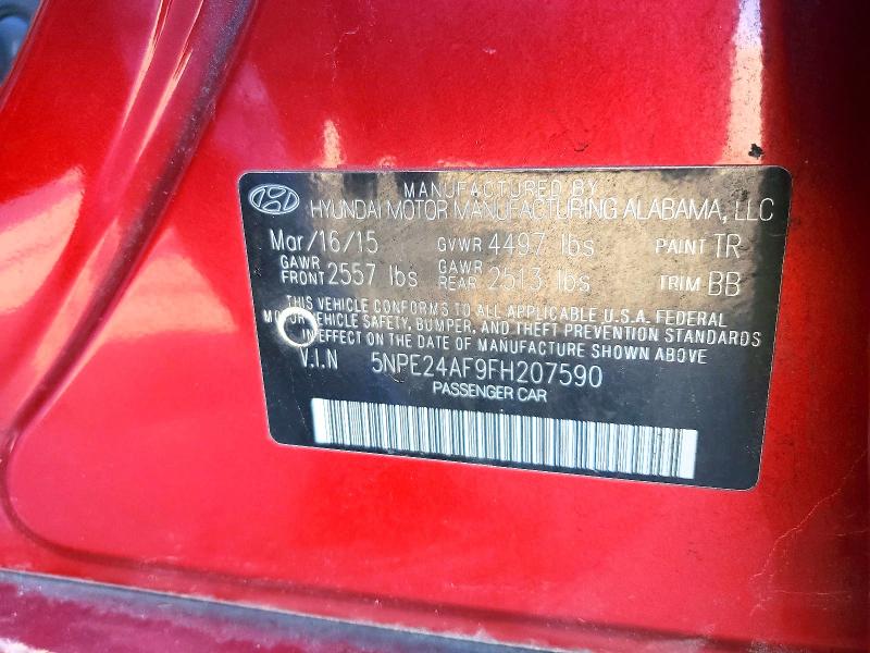 Продаж на аукціоні авто 2015 Hyundai Sonata, vin: 5NPE24AF9FH207590, номер лоту: 46623616