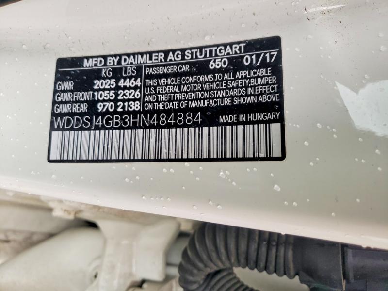 Продажа на аукционе авто 2017 Mercedes-benz Cla, vin: WDDSJ4GB3HN484884, номер лота: 42049916