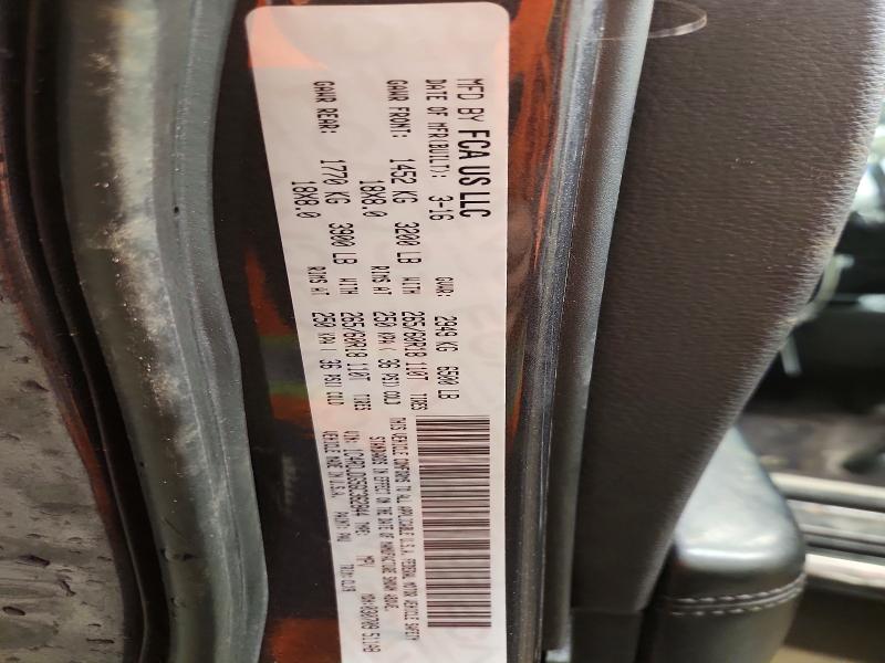 78425545 :رقم المزاد ، 1C4RDJDG5GC362844 vin ، 2016 Dodge Durango مزاد بيع