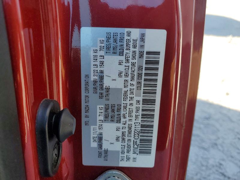 47001186 :رقم المزاد ، JM1NC2PFXC0221113 vin ، 2012 Mazda Mx-5 Miata مزاد بيع