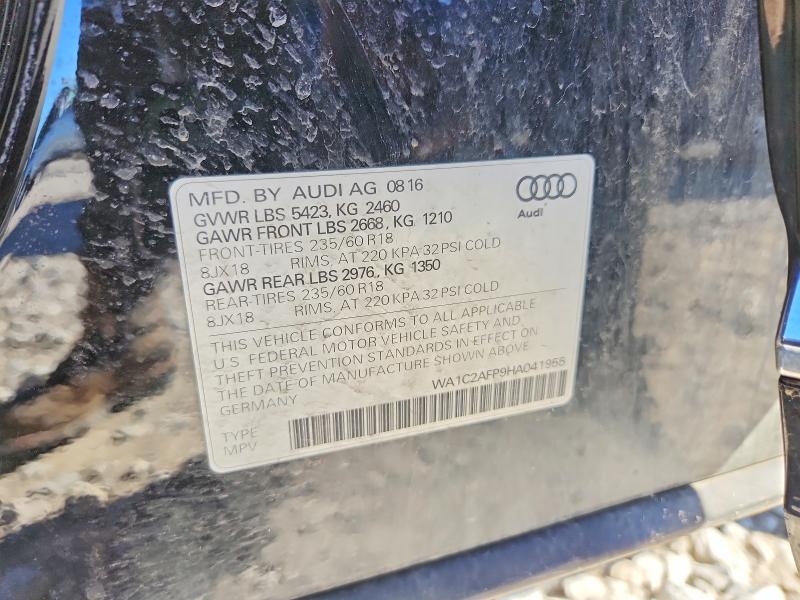 41796826 :رقم المزاد ، WA1C2AFP9HA041955 vin ، 2017 Audi Q5 مزاد بيع