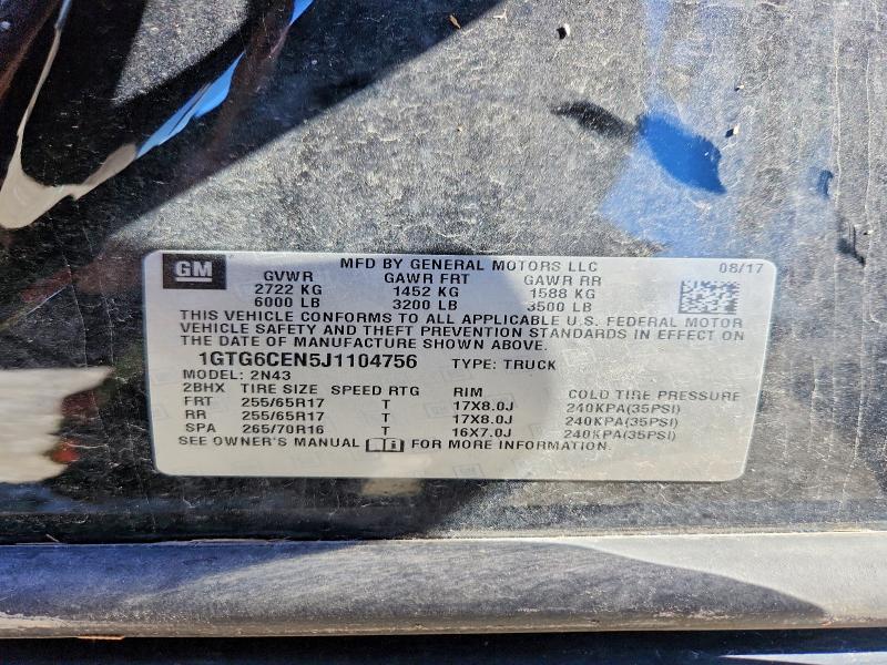 Продажа на аукционе авто 2018 Gmc Canyon, vin: 1GTG6CEN5J1104756, номер лота: 46417186