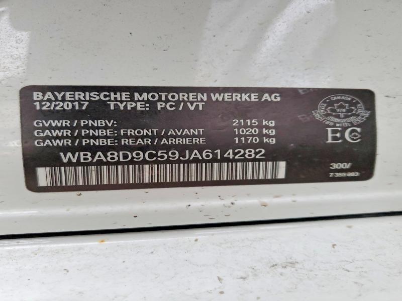 2018 Bmw 330 მანქანა იყიდება აუქციონზე, vin: WBA8D9C59JA614282, აუქციონის ნომერი: 79372875
