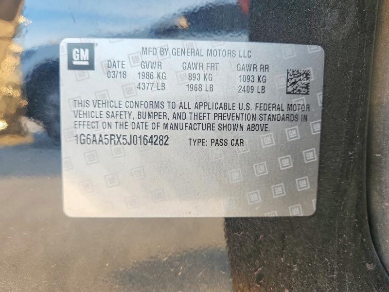 46391866 :رقم المزاد ، 1G6AA5RX5J0164282 vin ، 2018 Cadillac Ats مزاد بيع