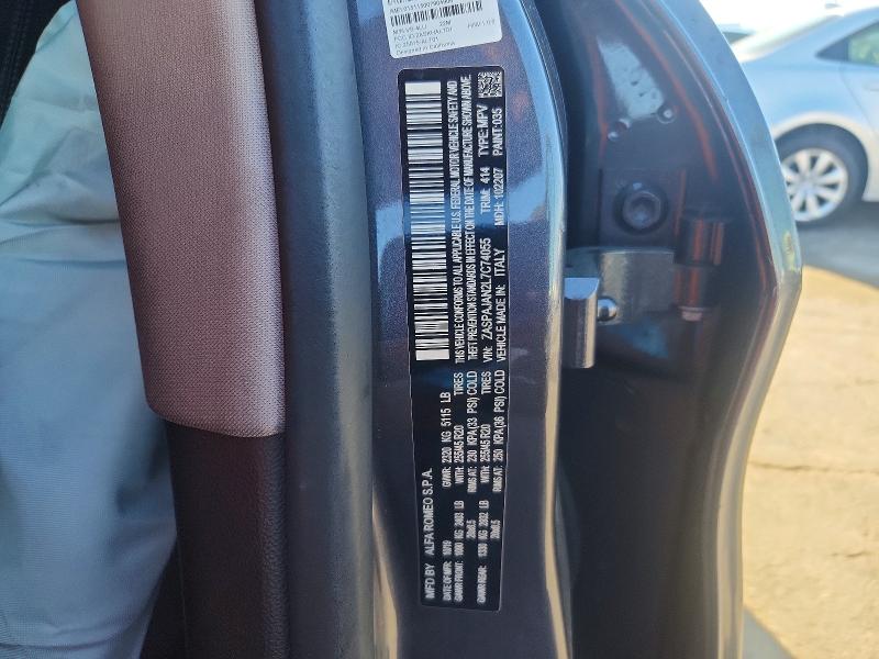 57138516 :رقم المزاد ، ZASPAJAN2L7C74055 vin ، 2020 Alfa Romeo Stelvio مزاد بيع