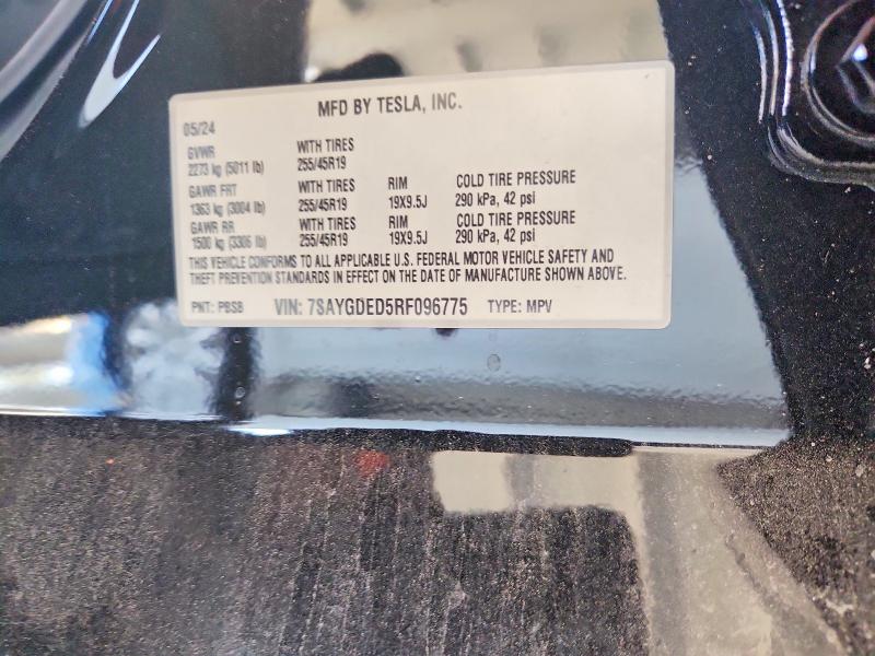 Aukcja sprzedaży 2024 Tesla Model Y, vin: 7SAYGDED5RF096775, numer aukcji: 79715605