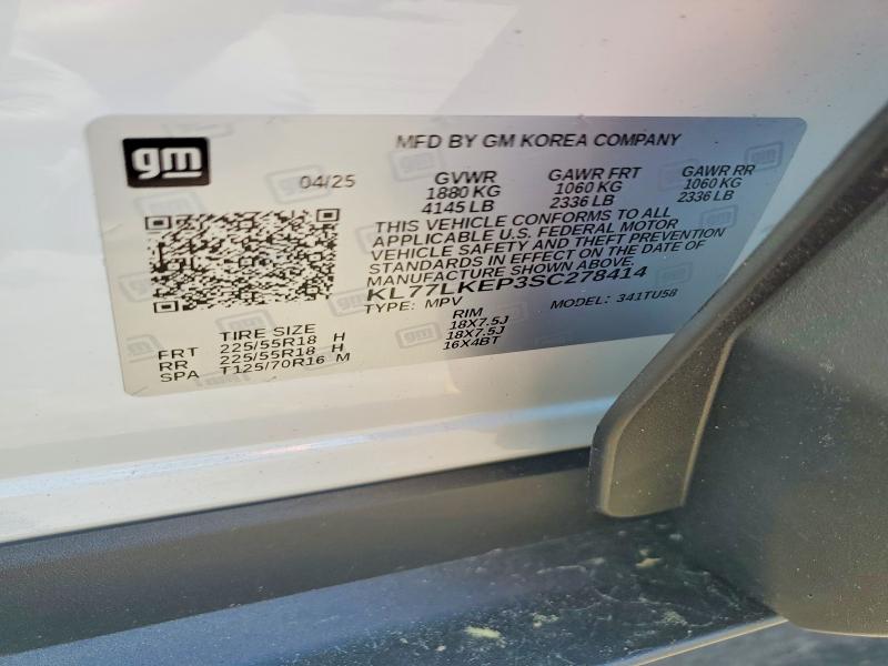 Продажа на аукционе авто 2025 Chevrolet Trax, vin: KL77LKEP3SC278414, номер лота: 79979065