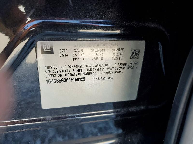79759795 :رقم المزاد ، 1G4GB5G36FF158155 vin ، 2015 Buick Lacrosse مزاد بيع