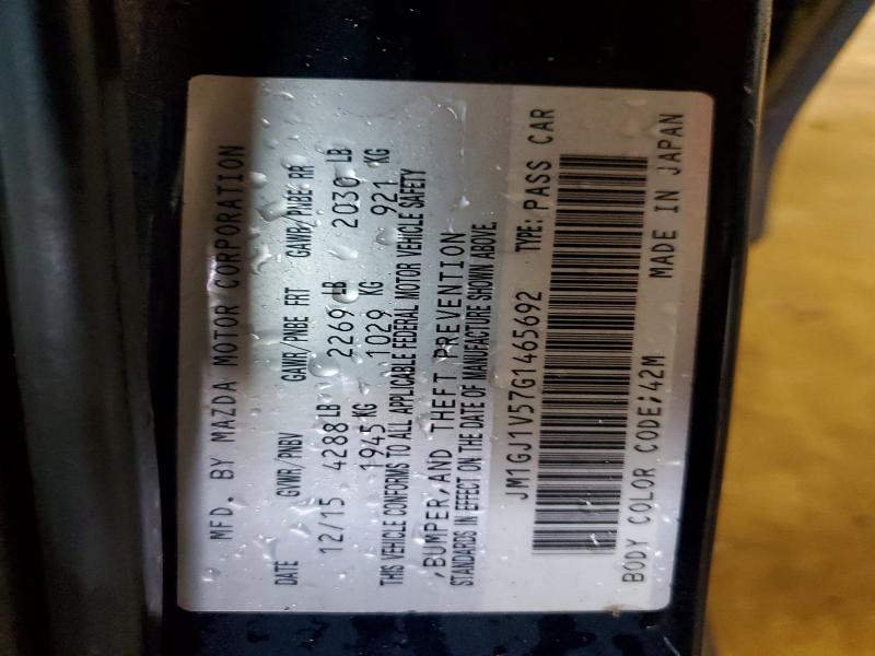 41960136 :رقم المزاد ، JM1GJ1V57G1465692 vin ، 2016 Mazda 6 مزاد بيع