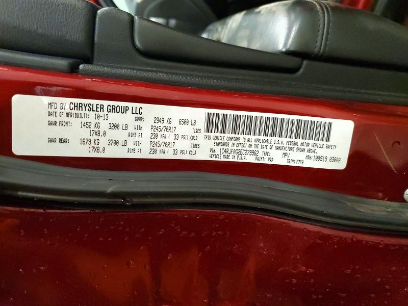 47712716 :رقم المزاد ، 1C4RJFAG2EC279962 vin ، 2014 Jeep Grand Cherokee مزاد بيع