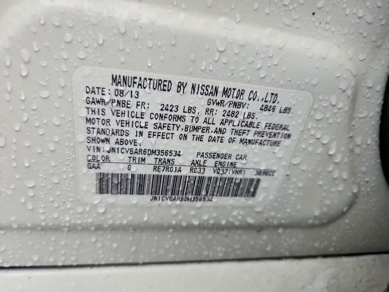 Продажа на аукционе авто 2013 Infiniti G37 Sedan, vin: JN1CV6AR6DM356534, номер лота: 46991196