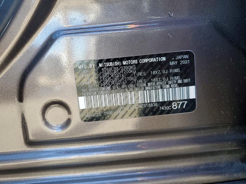 Продаж на аукціоні авто 2022 Mitsubishi Outlander, vin: JA4J2VA73NZ018836, номер лоту: 46157736