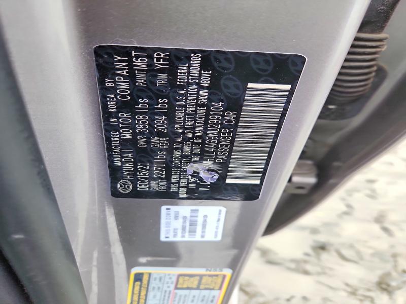 46260266 :رقم المزاد ، KMHLL4AG9NU299104 vin ، 2022 Hyundai Elantra مزاد بيع