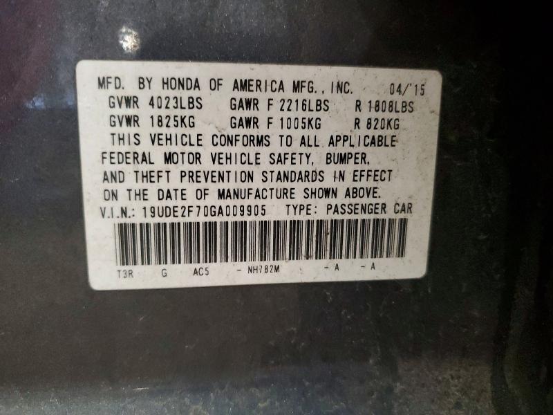 Aukcja sprzedaży 2016 Acura Ilx, vin: 19UDE2F70GA009905, numer aukcji: 47695656