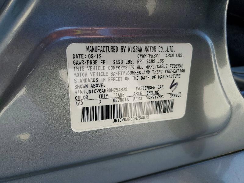 Продаж на аукціоні авто 2013 Infiniti G37 Sedan, vin: JN1CV6AR9DM754675, номер лоту: 47594226