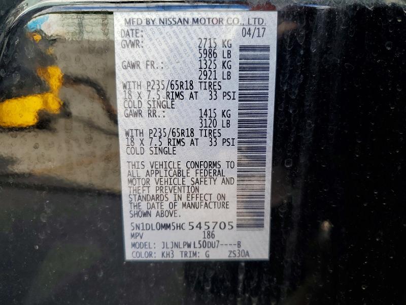 Продажа на аукционе авто 2017 Infiniti Qx60, vin: 5N1DL0MM5HC545705, номер лота: 41913256