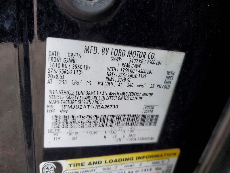 Продажа на аукционе авто 2017 Ford Expedition, vin: 1FMJU2AT1HEA26730, номер лота: 46186656
