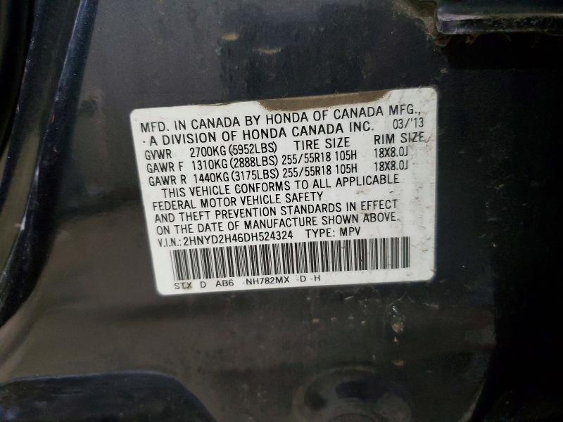 Aukcja sprzedaży 2013 Acura Mdx, vin: 2HNYD2H46DH524324, numer aukcji: 46394486
