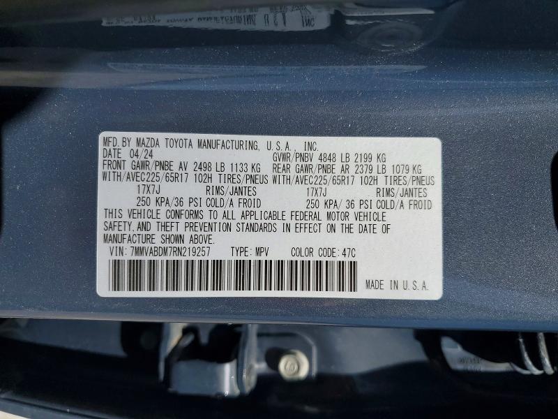 Продаж на аукціоні авто 2024 Mazda Cx-50, vin: 7MMVABDM7RN219257, номер лоту: 47099036
