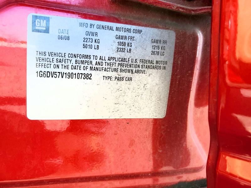 2009 Cadillac Cts მანქანა იყიდება აუქციონზე, vin: 1G6DV57V190107382, აუქციონის ნომერი: 42039006