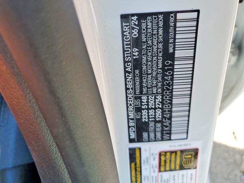 Aukcja sprzedaży 2024 Mercedes-benz C, vin: W1KAF4HB9RR234619, numer aukcji: 46246646