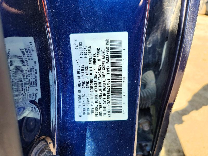 Aukcja sprzedaży 2014 Honda Accord, vin: 1HGCR2F88EA237589, numer aukcji: 46396756