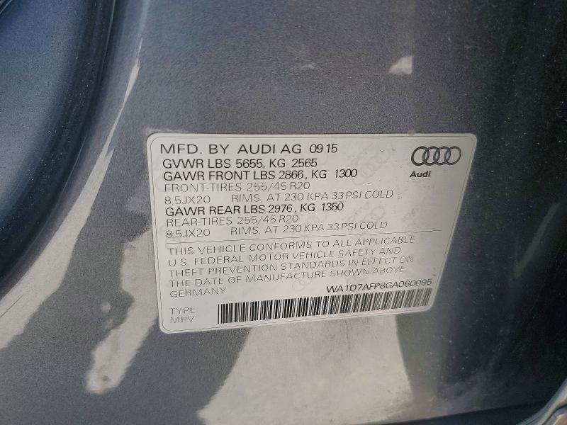 Продажа на аукционе авто 2016 Audi Q5, vin: WA1D7AFP8GA060095, номер лота: 46832896