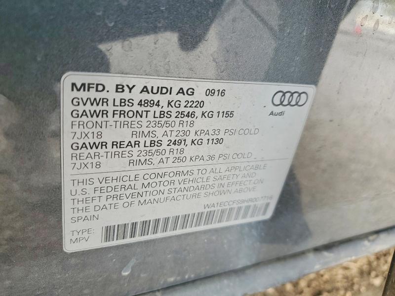 Продажа на аукционе авто 2017 Audi Q3, vin: WA1ECCFS9HR007716, номер лота: 45538456