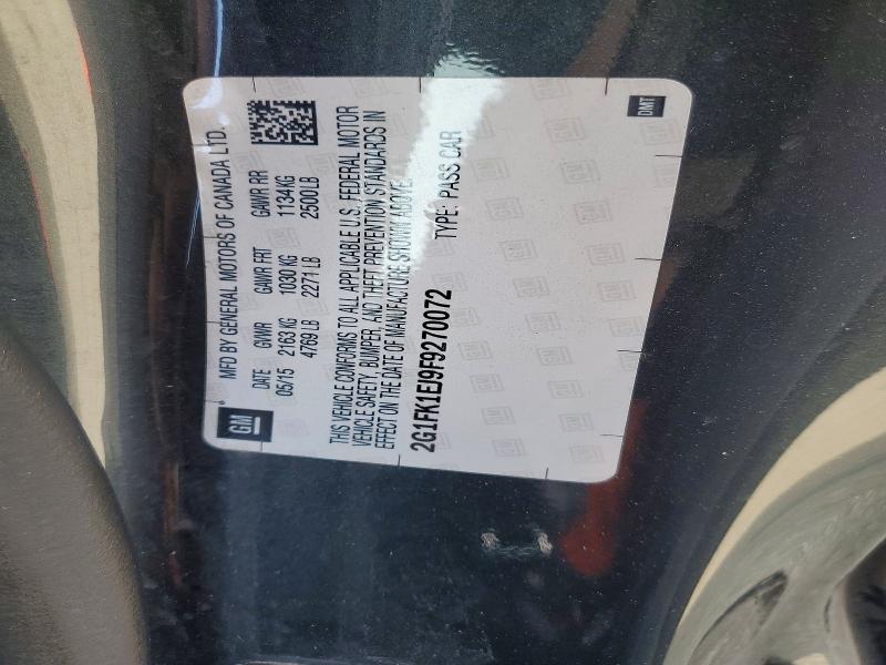 47962786 :رقم المزاد ، 2G1FK1EJ9F9270072 vin ، 2015 Chevrolet Camaro مزاد بيع