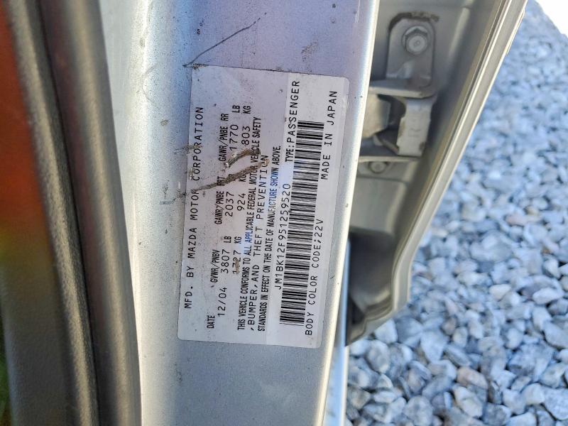 Aukcja sprzedaży 2005 Mazda 3, vin: JM1BK12F951259520, numer aukcji: 77021745