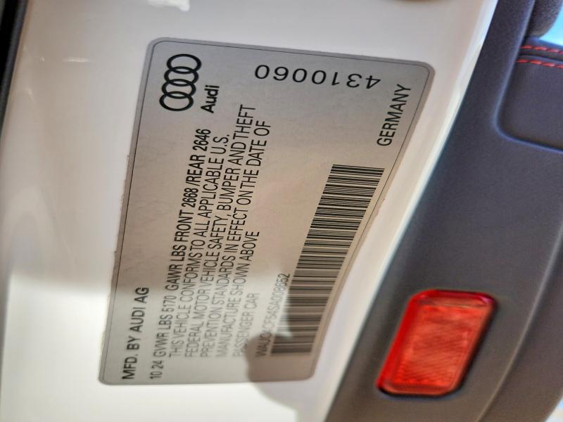 47358486 :رقم المزاد ، WAUC4CF54SA008652 vin ، 2025 Audi S5 مزاد بيع