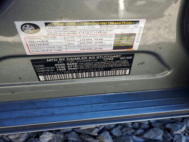 2010 Mercedes-benz S მანქანა იყიდება აუქციონზე, vin: WDDNG7BB4AA295632, აუქციონის ნომერი: 46559256
